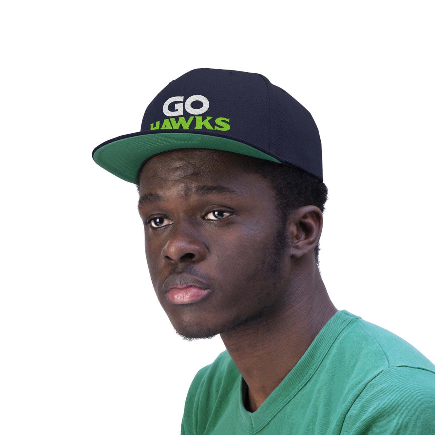 GO HAWKS Unisex Flat Bill Hat