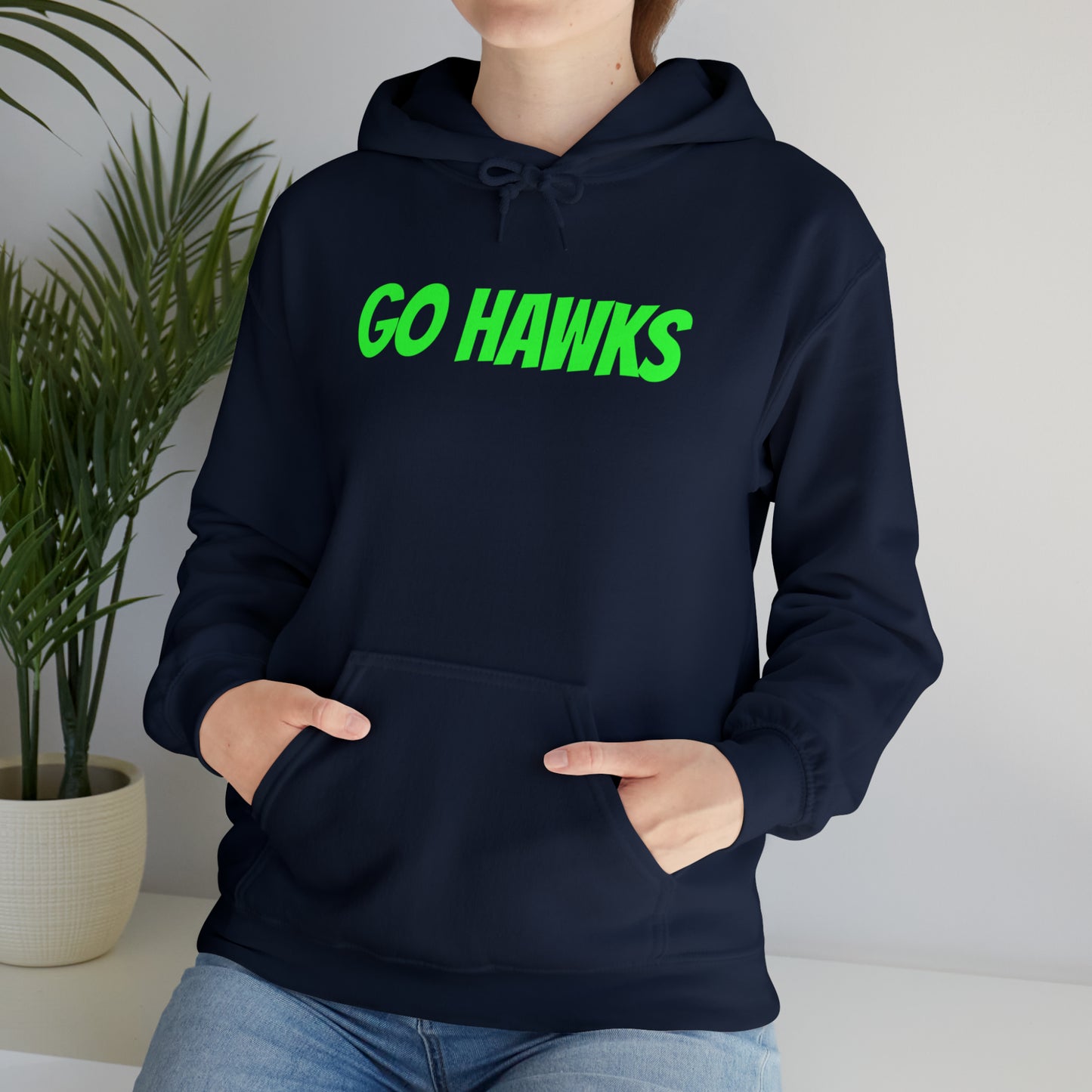 GO HAWKS Unisex Heavy Blend™ Hooded Sweatshirt