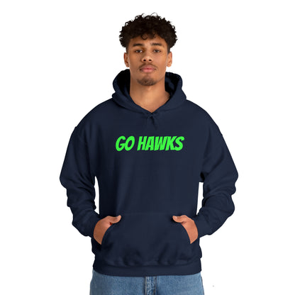 GO HAWKS Unisex Heavy Blend™ Hooded Sweatshirt