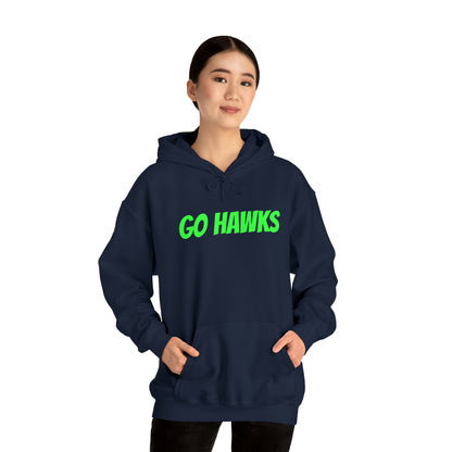 GO HAWKS Unisex Heavy Blend™ Hooded Sweatshirt