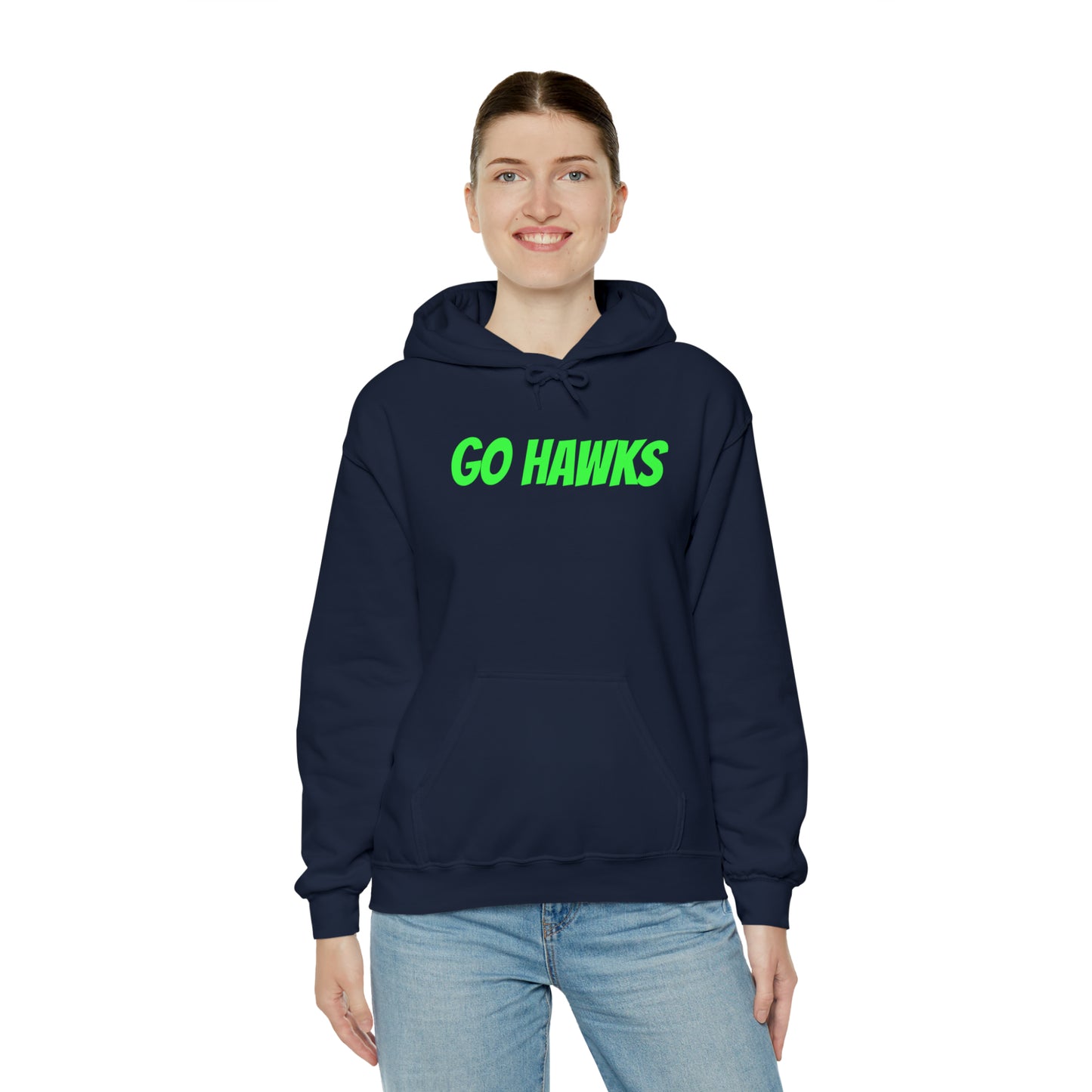 GO HAWKS Unisex Heavy Blend™ Hooded Sweatshirt