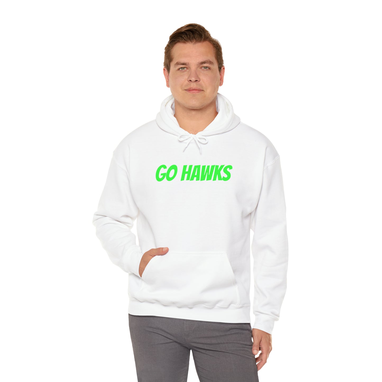 GO HAWKS Unisex Heavy Blend™ Hooded Sweatshirt