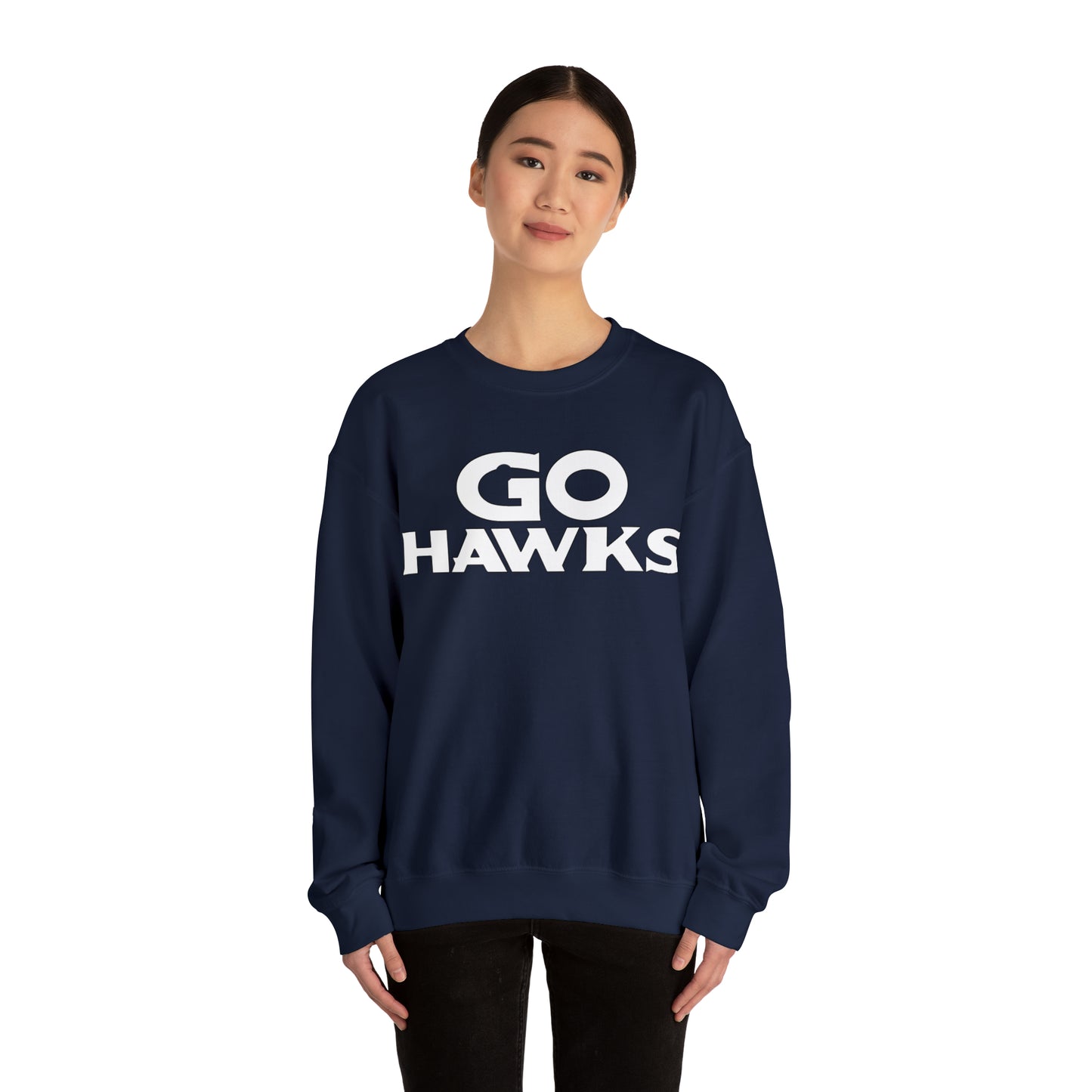 GO HAWKS Unisex Heavy Blend™ Crewneck Sweatshirt