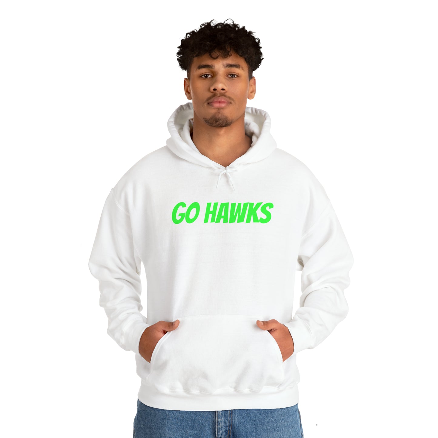 GO HAWKS Unisex Heavy Blend™ Hooded Sweatshirt