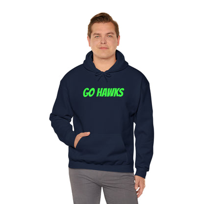 GO HAWKS Unisex Heavy Blend™ Hooded Sweatshirt