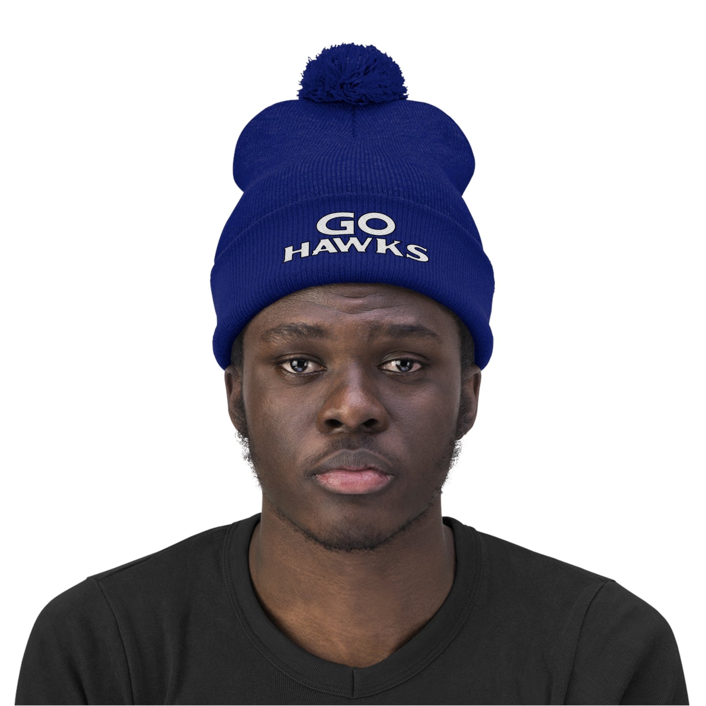 GO HAWKS Pom Pom Beanie