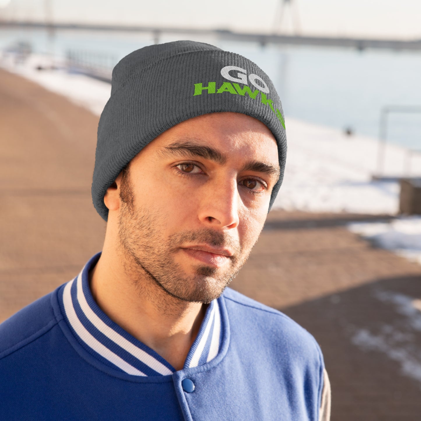 GO HAWKS Knit Beanie