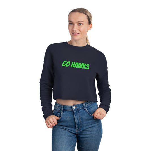 GO HAWKS Women's Cropped Sweatshirt