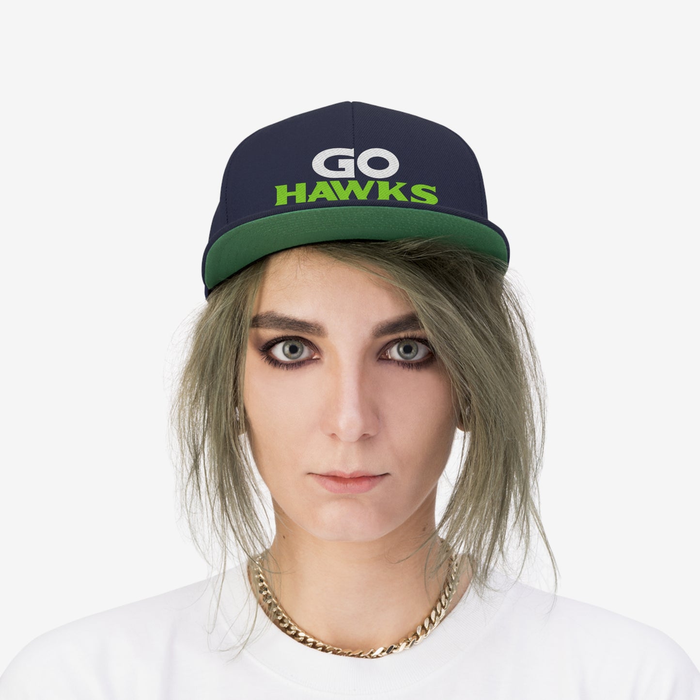 GO HAWKS Unisex Flat Bill Hat