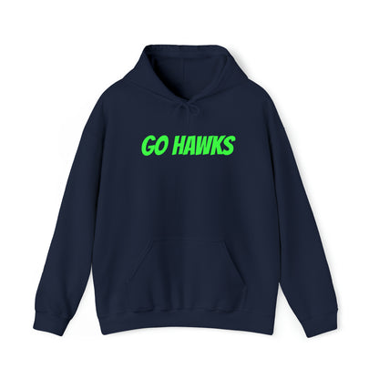 GO HAWKS Unisex Heavy Blend™ Hooded Sweatshirt