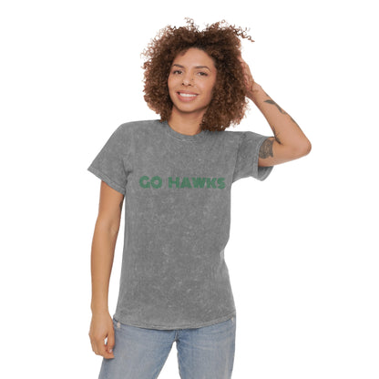 GO HAWKS Unisex Mineral Wash T-Shirt