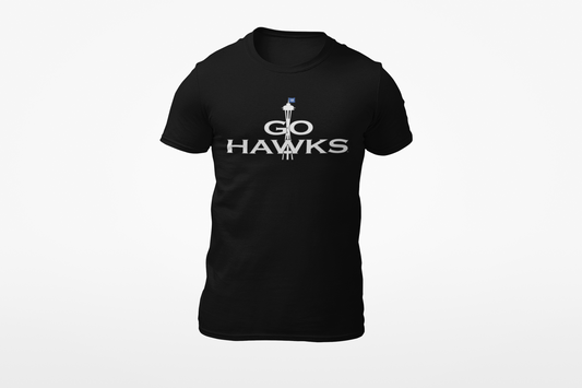 Go Hawks Men’s Black T-shirt